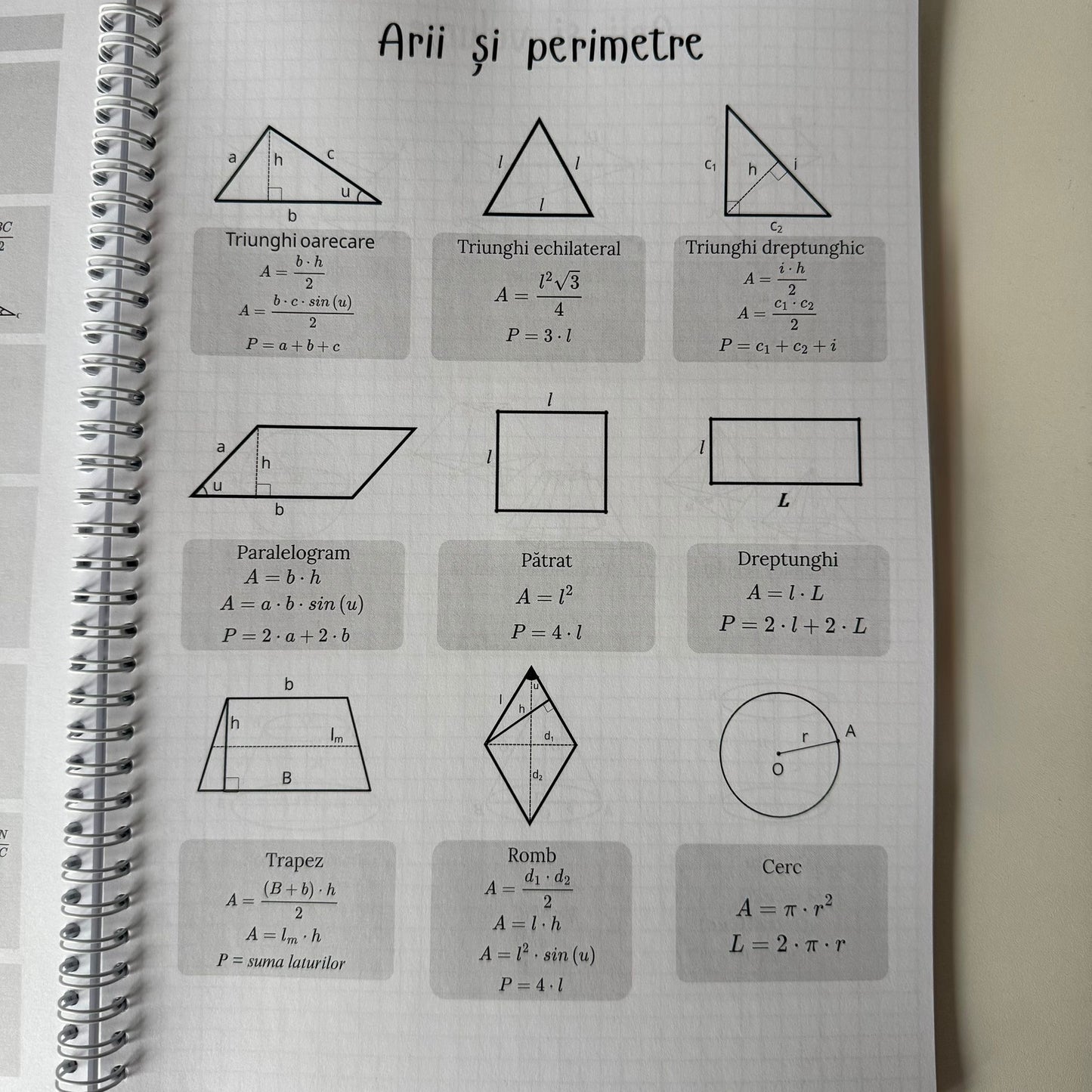 Caiet Evaluarea Națională 50 file (cu formule)