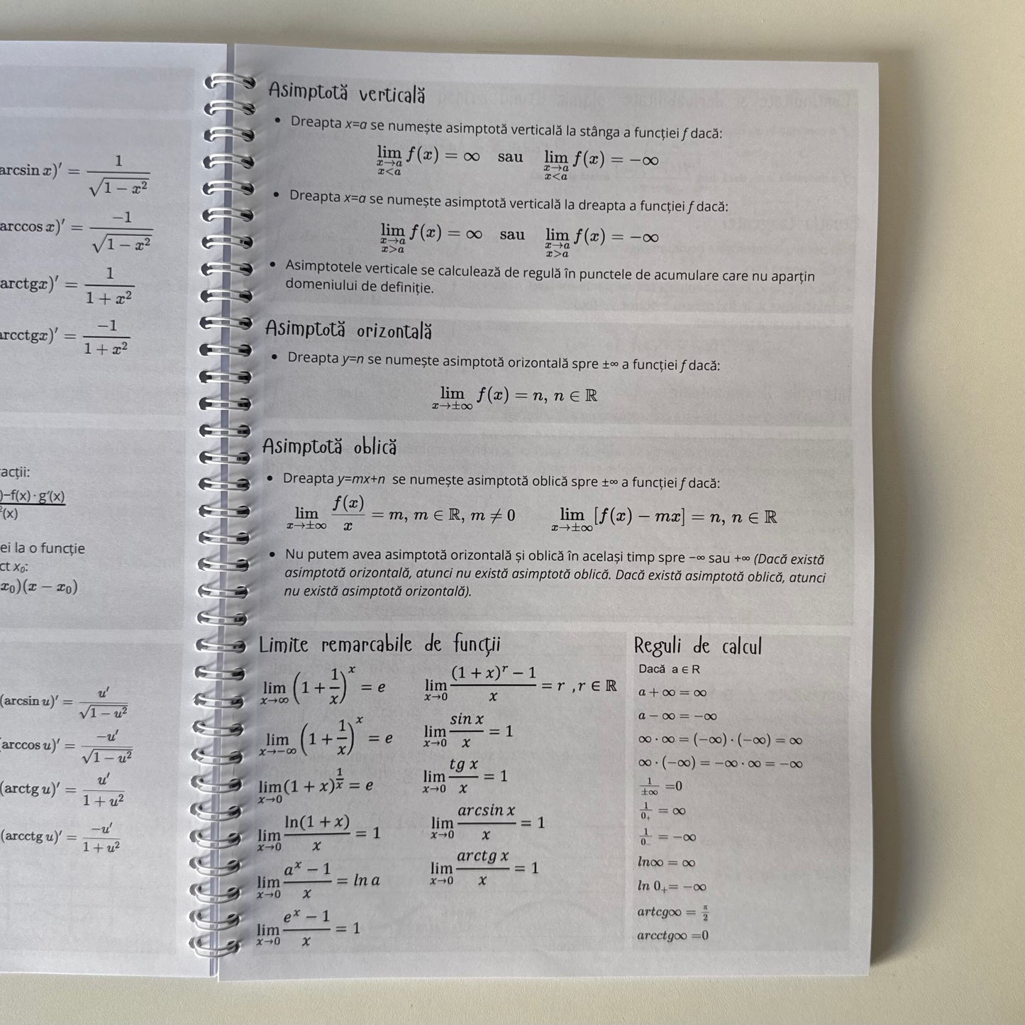 Caiet BAC 50 file (cu formule)