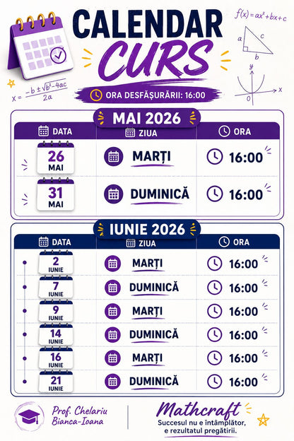Curs BAC Matematică