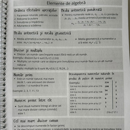 Caiet Evaluarea Națională 50 file (cu formule)