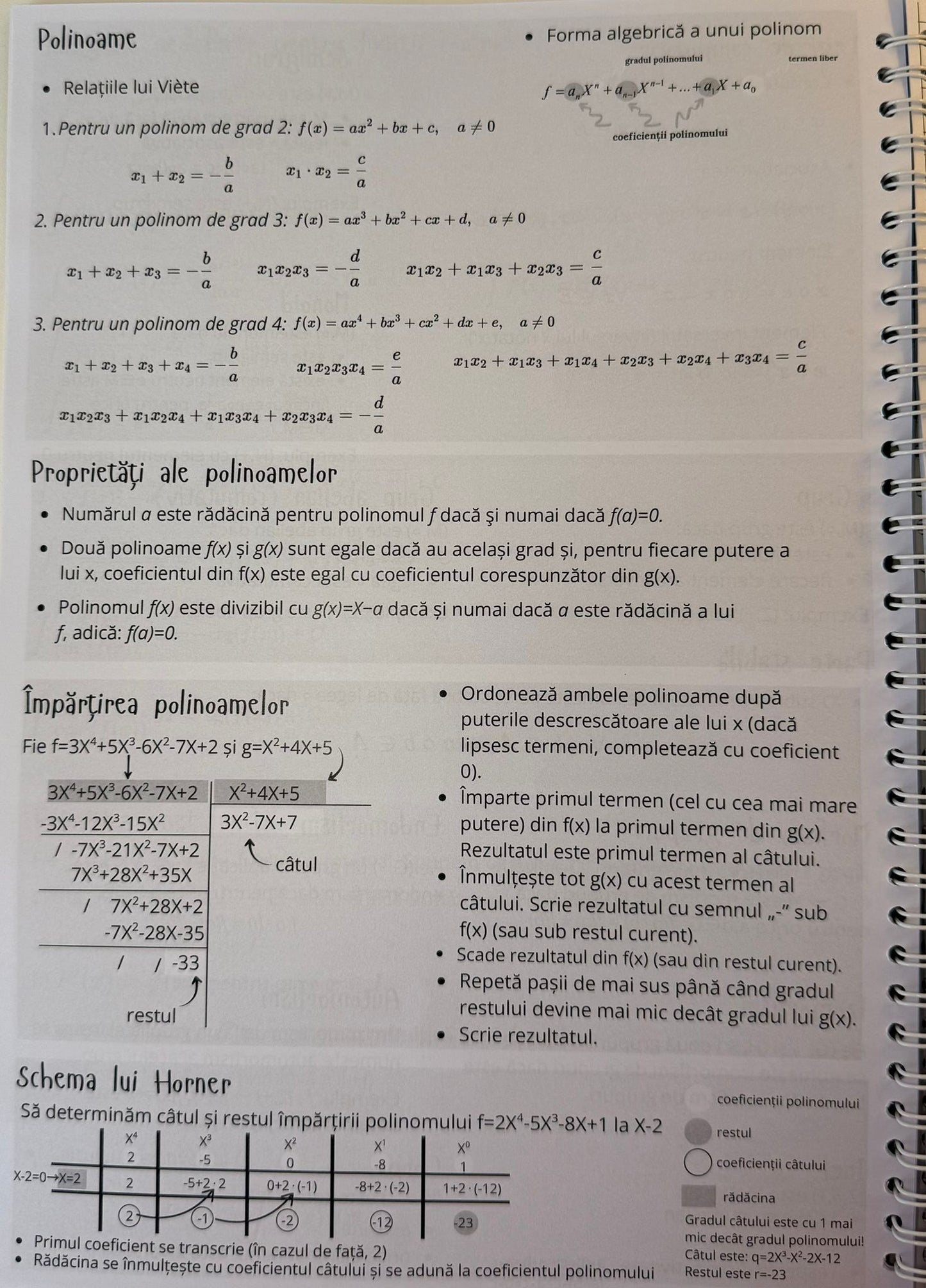 Caiet clasa a XII-a 50 file (cu formule)